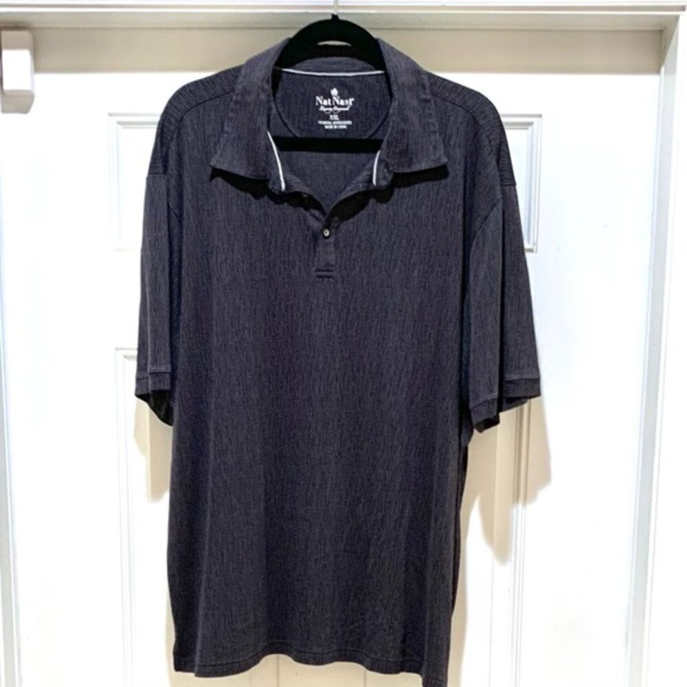GOLF POLO Nat Nast® Luxury OriginalXXL Dark Gray 74% MODAL 26% POLYESTER